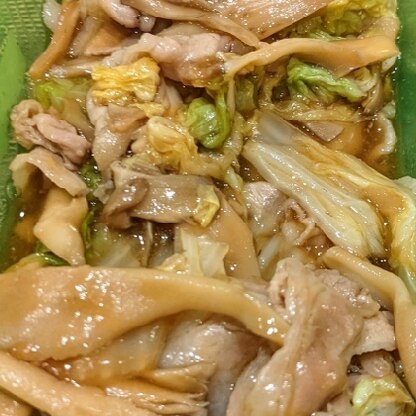 オイスターソース大好き！白菜が足りなかったので舞茸をプラスして作りました。美味しかったです